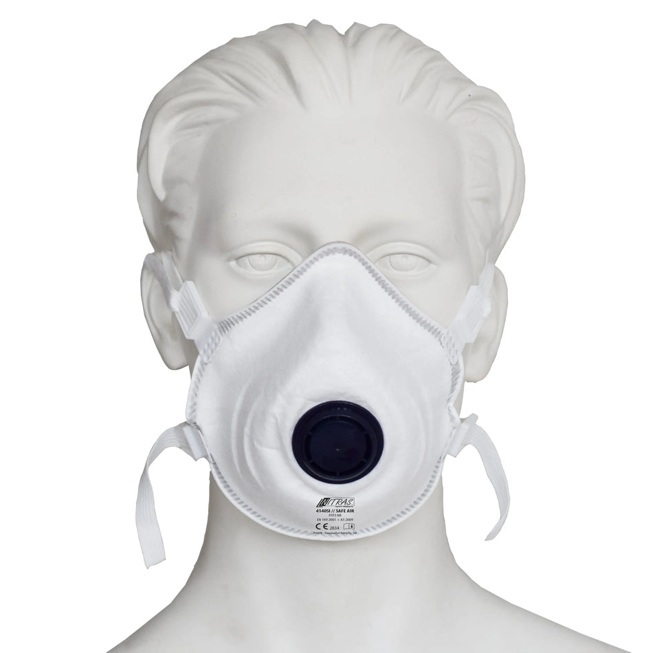NITRAS SAFE AIR, Atemschutzmaske, FFP3 NR, mit Ventil, weiß, EN 149, Box à 10 Stück NITRAS
