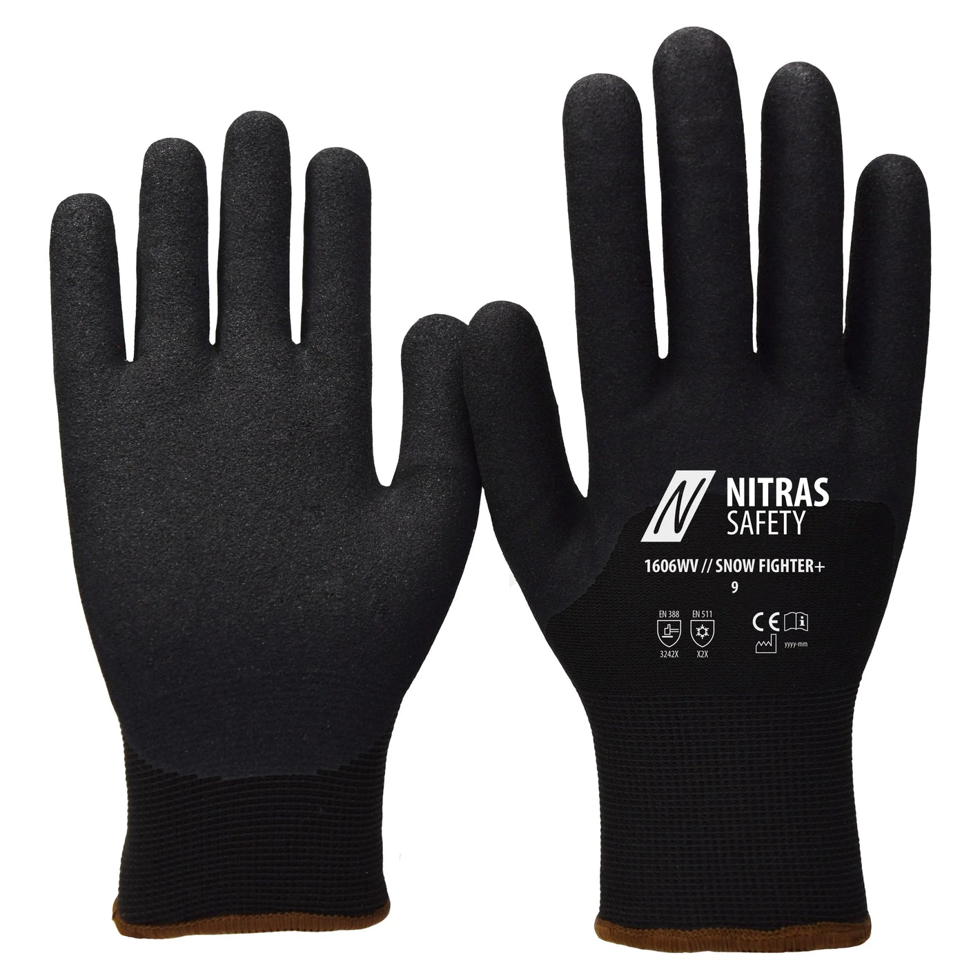 NITRAS SNOW FIGHTER+, Winterhandschuhe, schwarz, EN 388, EN 511 NITRAS