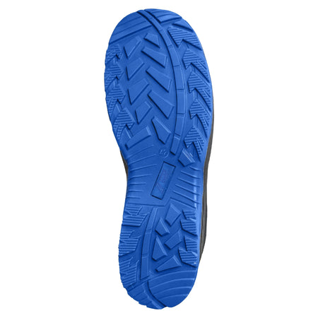 NITRAS SOLID STEP MID, Sicherheitsstiefel, halbhoch, S3S CI FO SR, strapazierfähiges Textil, schwarz, widerstandsfähige PU / PU-Laufsohle, schwarz / blau (Farbcode: 1022), EN ISO 20345, EN IEC 61340-4-3, DGUV Regel 112-191 NITRAS