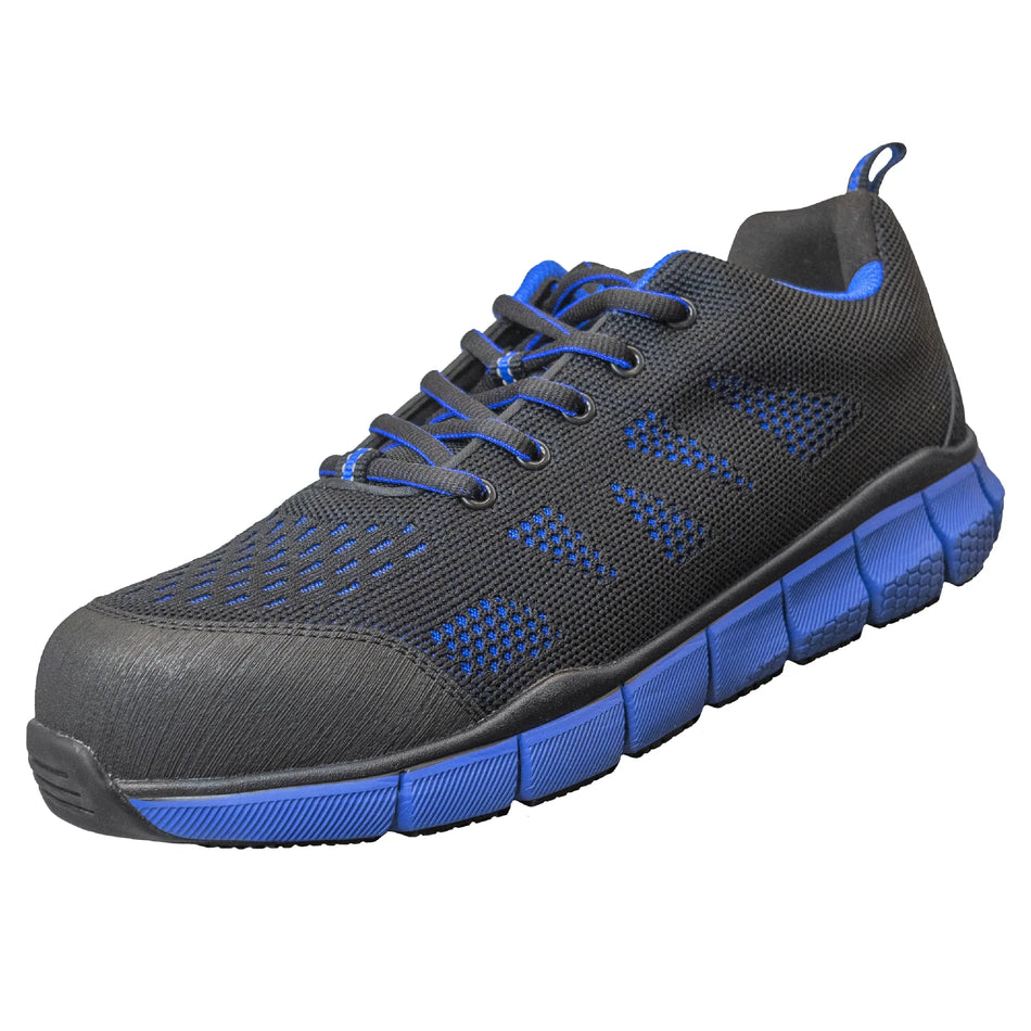 NITRAS SONIC STEP, Sicherheitshalbschuhe, S1P, strapazierfähiges Textil, schwarz / blau, widerstandsfähige EVA / Nitril-Laufsohle, schwarz / blau (Farbcode: 1022), EN ISO 20345, EN IEC 61340-4-3, DGUV Regel 112-191 NITRAS