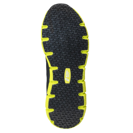 NITRAS SONIC STEP, Sicherheitshalbschuhe, S1P, strapazierfähiges Textil, schwarz / lime, widerstandsfähige EVA / Nitril-Laufsohle, schwarz / lime (Farbcode: 1042), EN ISO 20345, EN IEC 61340-4-3, DGUV Regel 112-191 NITRAS