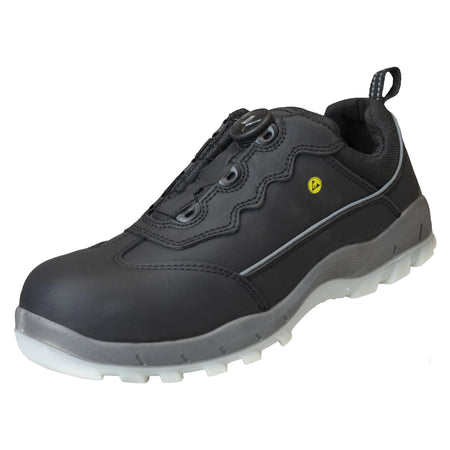 NITRAS SPORT STEP FIT, Sicherheitshalbschuhe, schwarz, EN ISO 20345, EN 61340-4-3, DGUV Regel 112-191 NITRAS