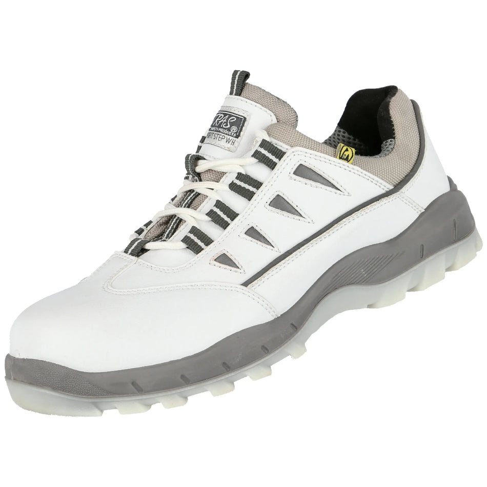 NITRAS SPORT STEP WH, Sicherheitshalbschuhe, weiß, EN ISO 20345, EN 61340-4-3, DGUV Regel 112-191 NITRAS
