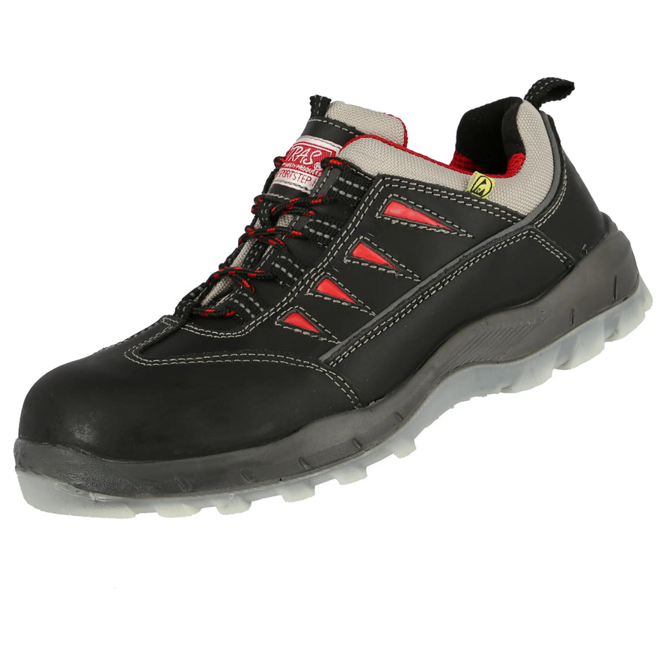 NITRAS SPORT STEP, S3 Sicherheitshalbschuhe, schwarz, EN ISO 20345, EN 61340-4-3, DGUV Regel 112-191 NITRAS