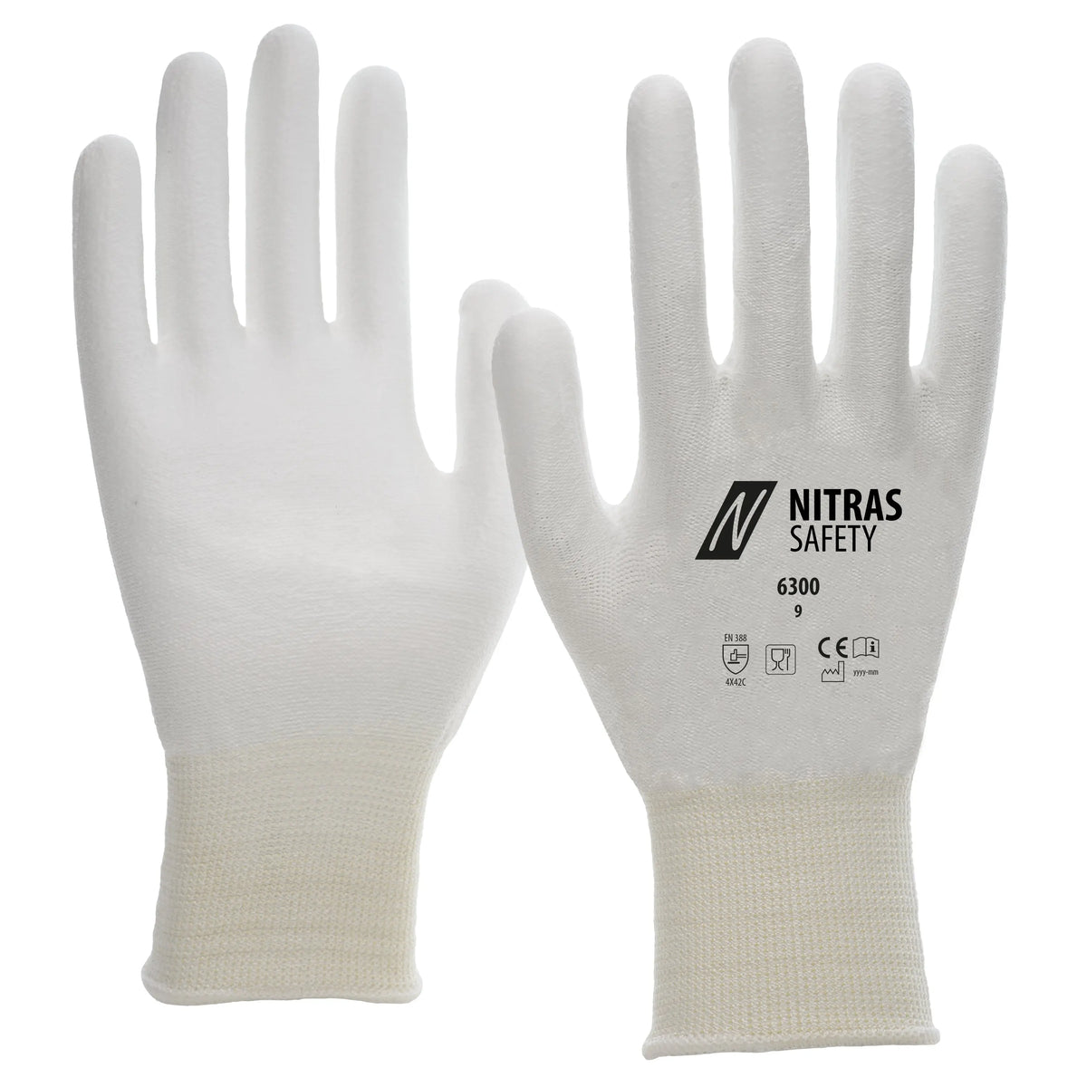 NITRAS Schnittschutzhandschuhe, weiß, EN 388 NITRAS