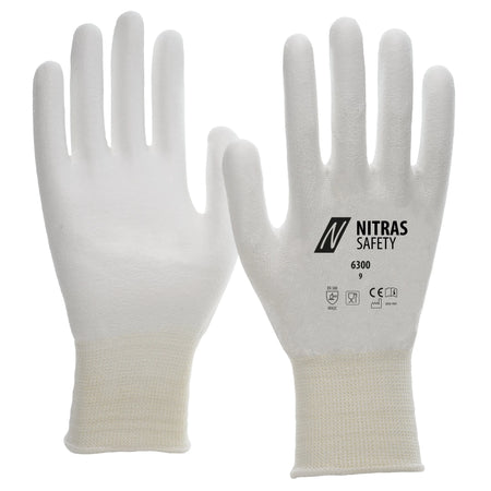 NITRAS Schnittschutzhandschuhe, weiß, EN 388 NITRAS