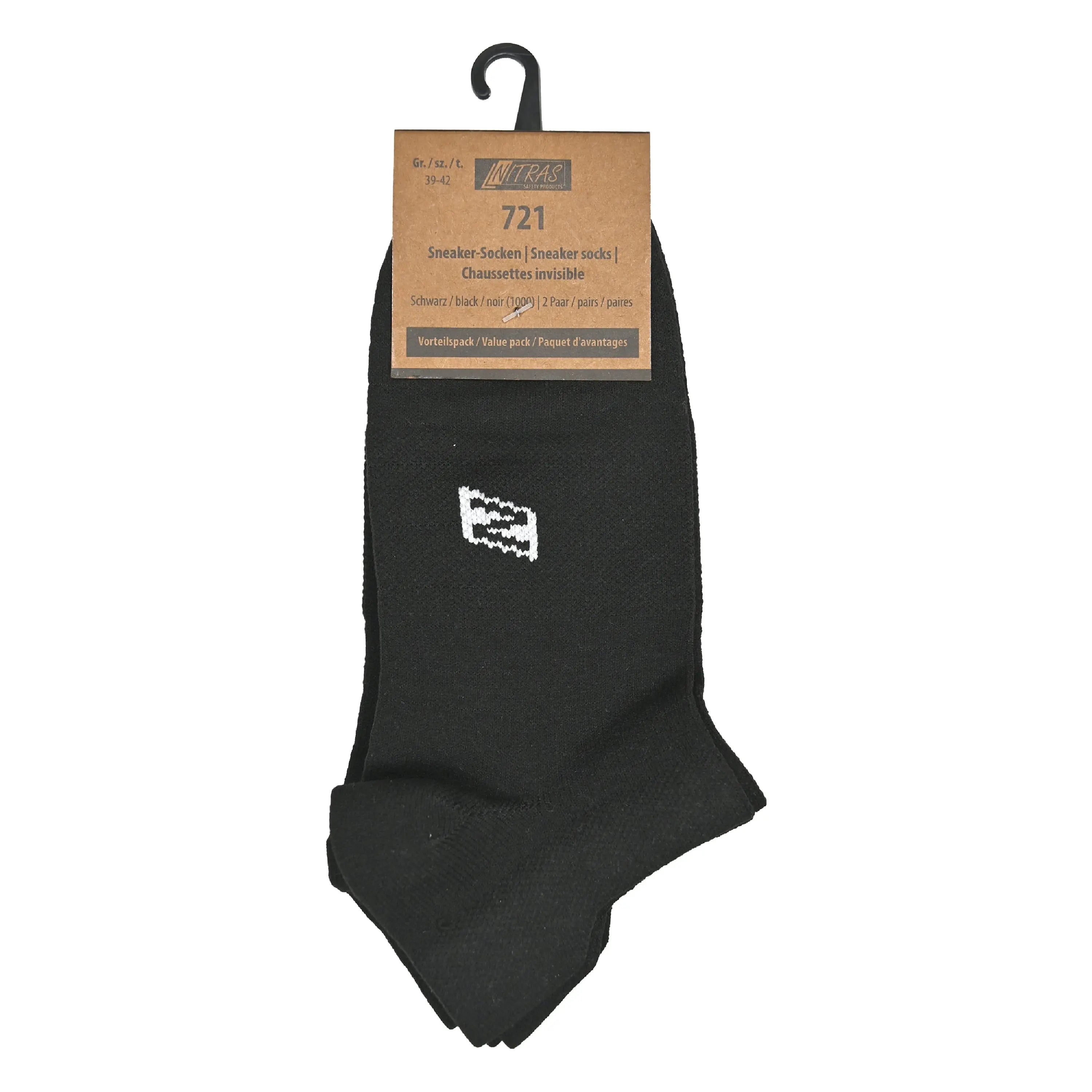 NITRAS Sneaker-Socken, schwarz, OEKO-TEX NITRAS