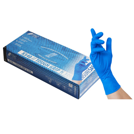 NITRAS TOUGH GRIP N 300, Nitril-Einmalhandschuhe, blau, EN ISO 374, Box à 50 Stück NITRAS