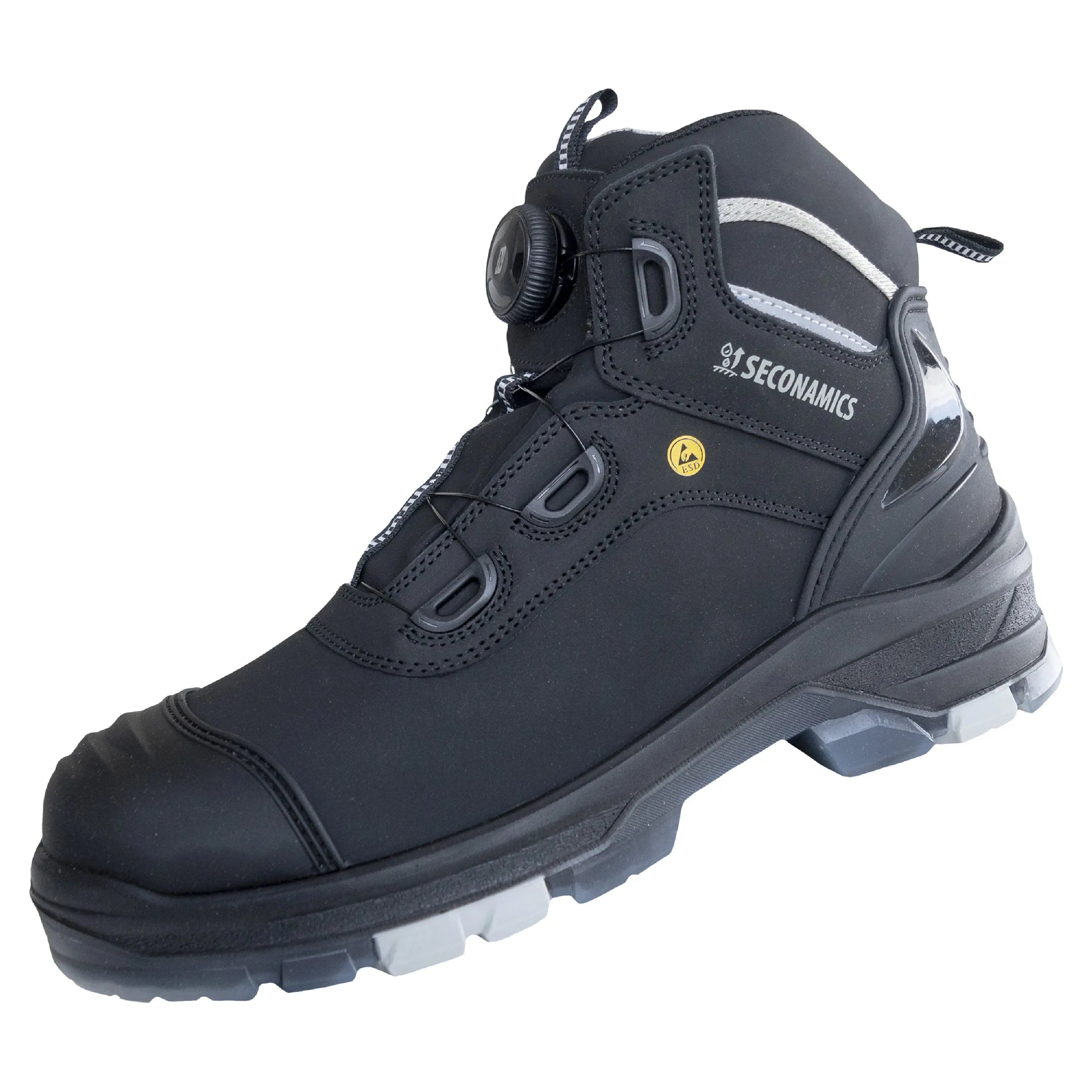 NITRAS ULTIMATE STEP MID FIT, S7S CI FO SC SR,  Sicherheitsstiefel, halbhoch, schwarz, EN ISO 20345, EN IEC 61340-4-3, DGUV Regel 112-191 NITRAS