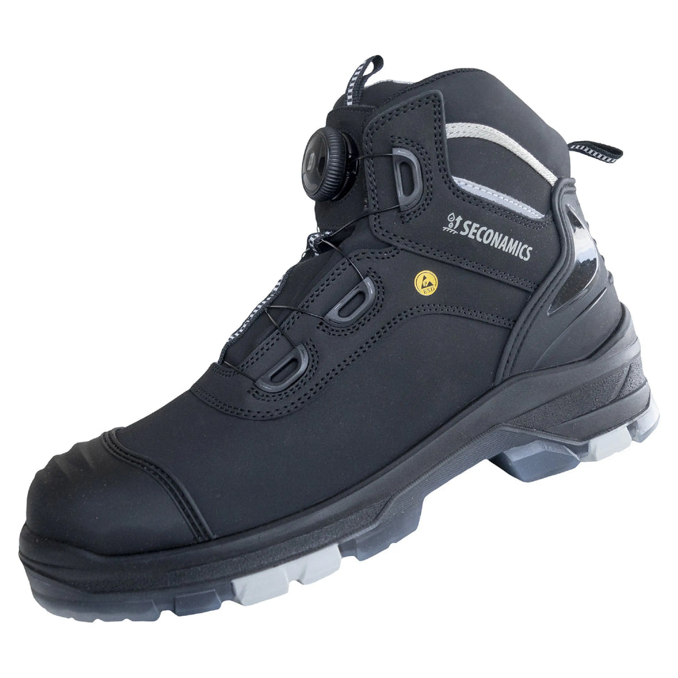 NITRAS ULTIMATE STEP MID FIT, S7S CI FO SC SR,  Sicherheitsstiefel, halbhoch, schwarz, EN ISO 20345, EN IEC 61340-4-3, DGUV Regel 112-191 NITRAS