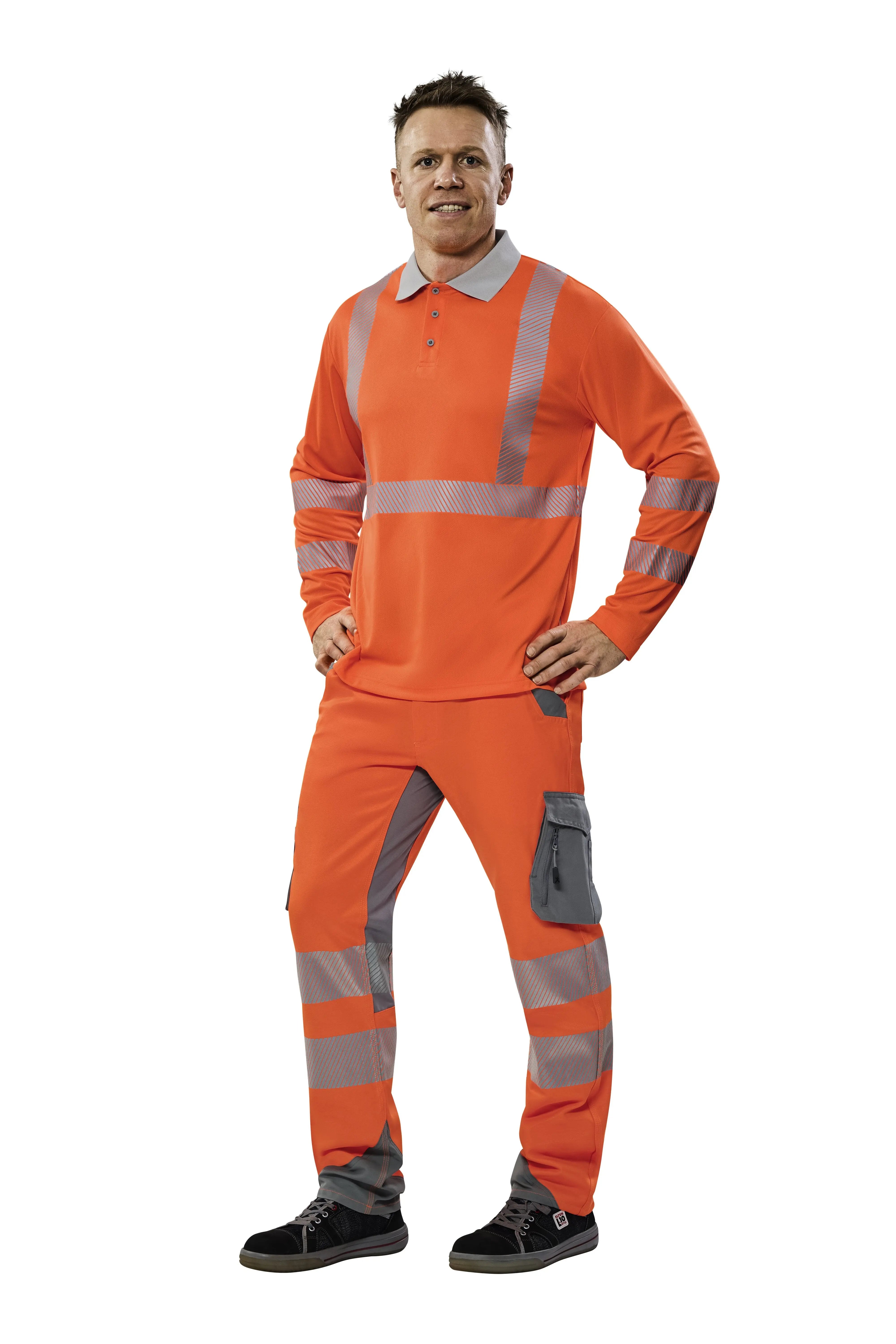 Poloshirt langarm - Unisex - Planam - gelb Planam