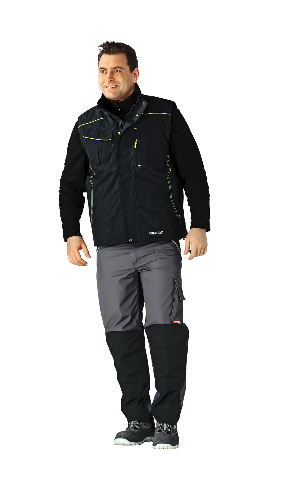 Neon Weste - Herren - Planam - grau Planam