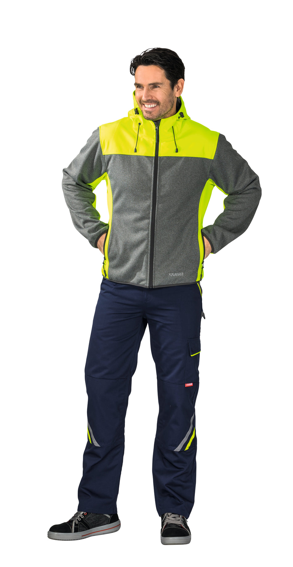 Kontrast Softshelljacke - Herren - Planam - grau