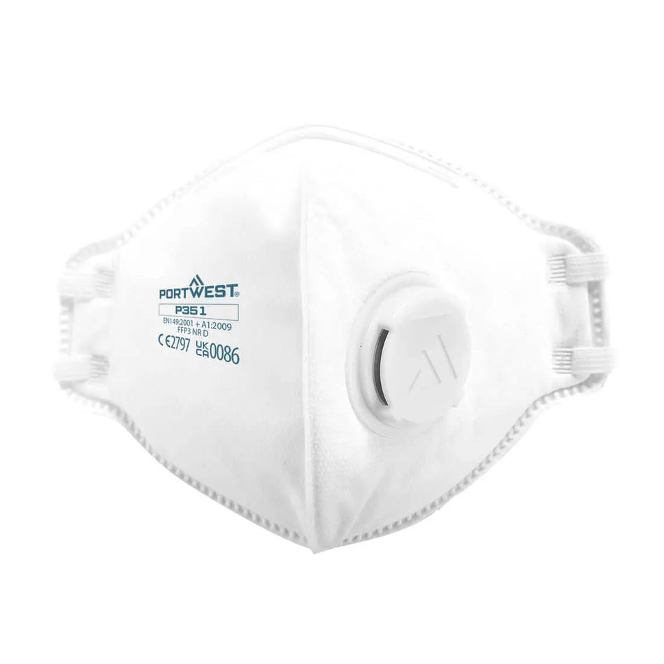FFP3 Ventilierte Dolomit-Faltbare Feinstaubmaske (20 Stück) P351 Workschutz.de