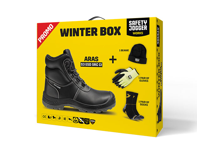 Winterbox inklusive ARAS-Sicherheitsstiefel