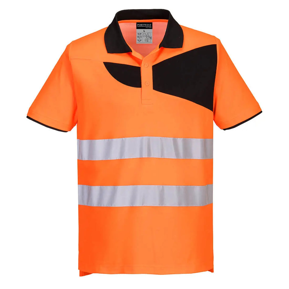 PW2 Warnschutz Cotton Comfort Poloshirt kurzarm  PW212 Workschutz.de