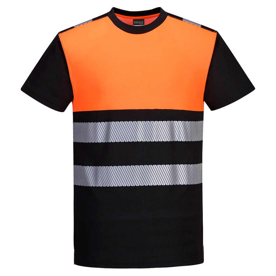 PW3 Warnschutz Cotton Comfort T-Shirt Klasse 1 kurzarm  PW311 - Workschutz.de
