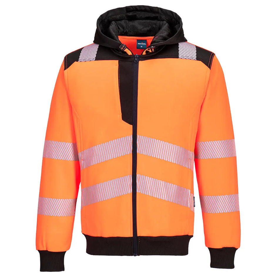 PW3 Warnschutz Kapuzenjacke mit Reißverschluss  PW327 Workschutz.de