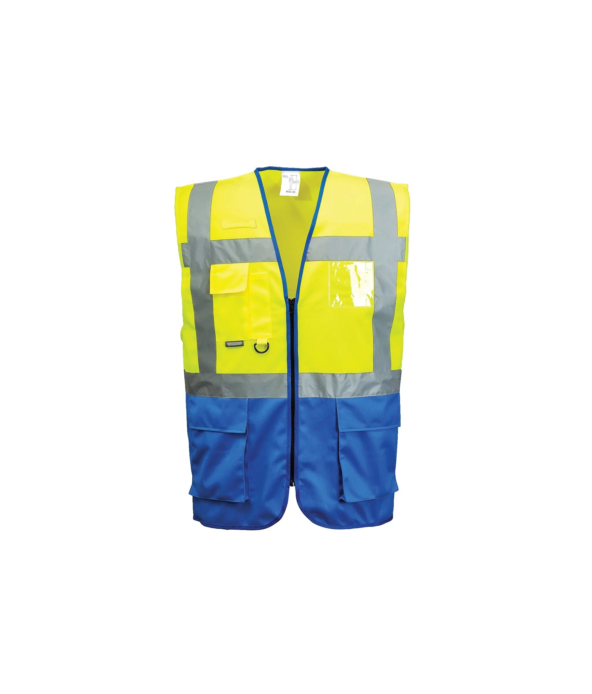 Gilet Alta Visibilità Prowiste Con 4 Tasche - Fluorescente Giallo, Unisex, Con Rifrangenti 360°