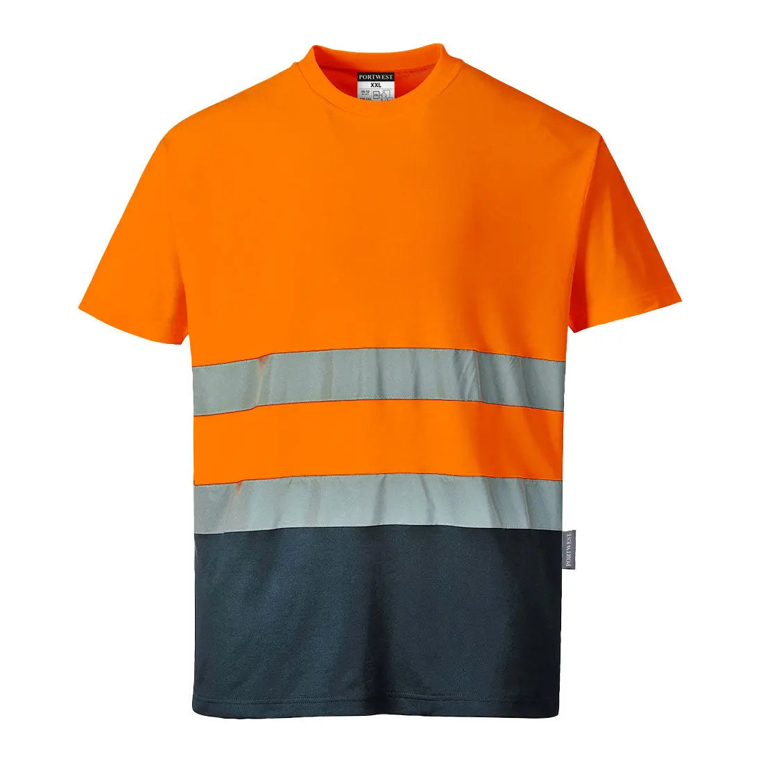 Warnschutz Cotton Comfort Kontrast T-Shirt kurzarm  S173 Workschutz.de