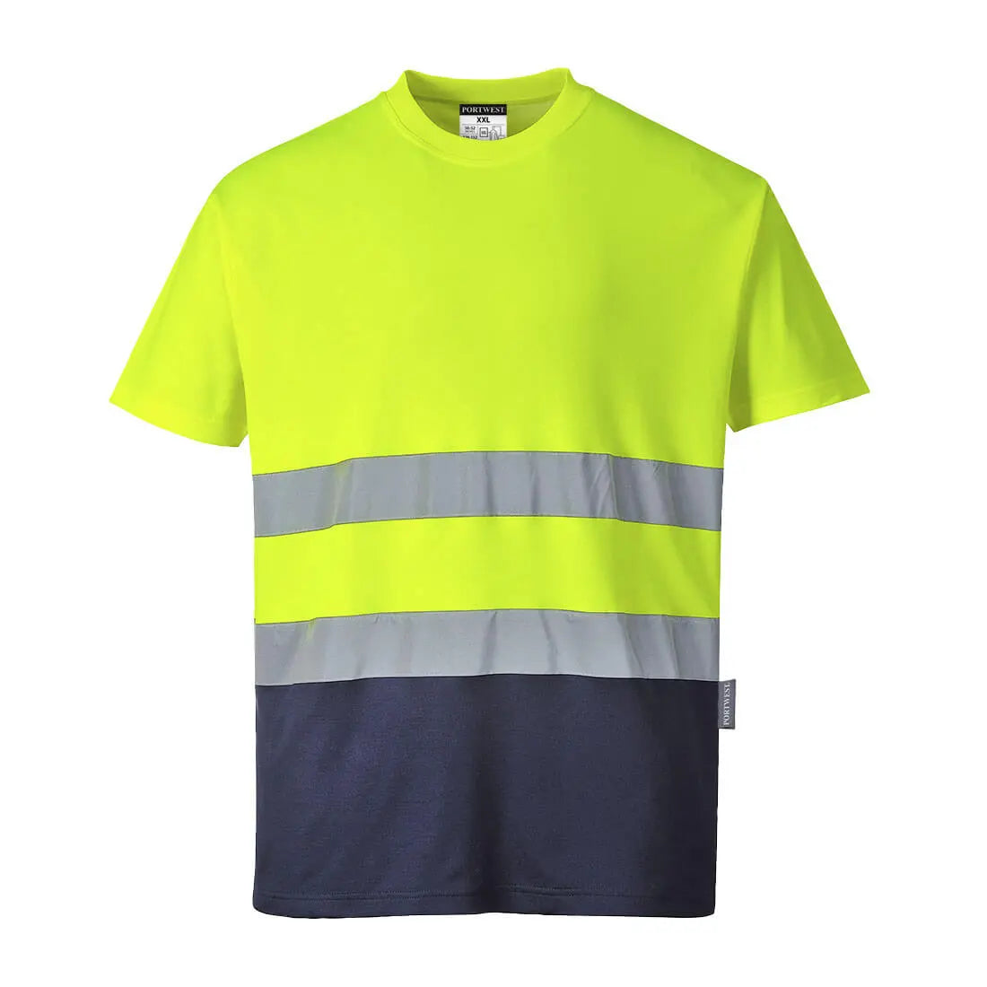 Warnschutz Cotton Comfort Kontrast T-Shirt kurzarm  S173 Workschutz.de