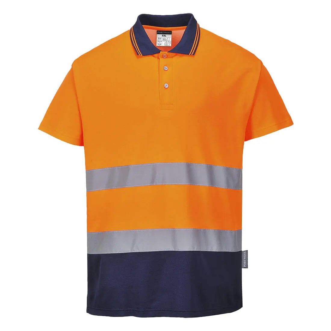 Warnschutz Cotton Comfort Kontrast Poloshirt kurzarm  S174 Workschutz.de