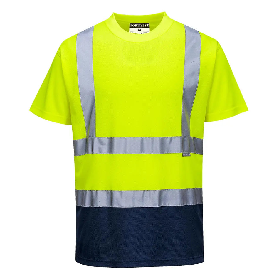 Warnschutz Kontrast T-Shirt kurzarm  S378 Workschutz.de