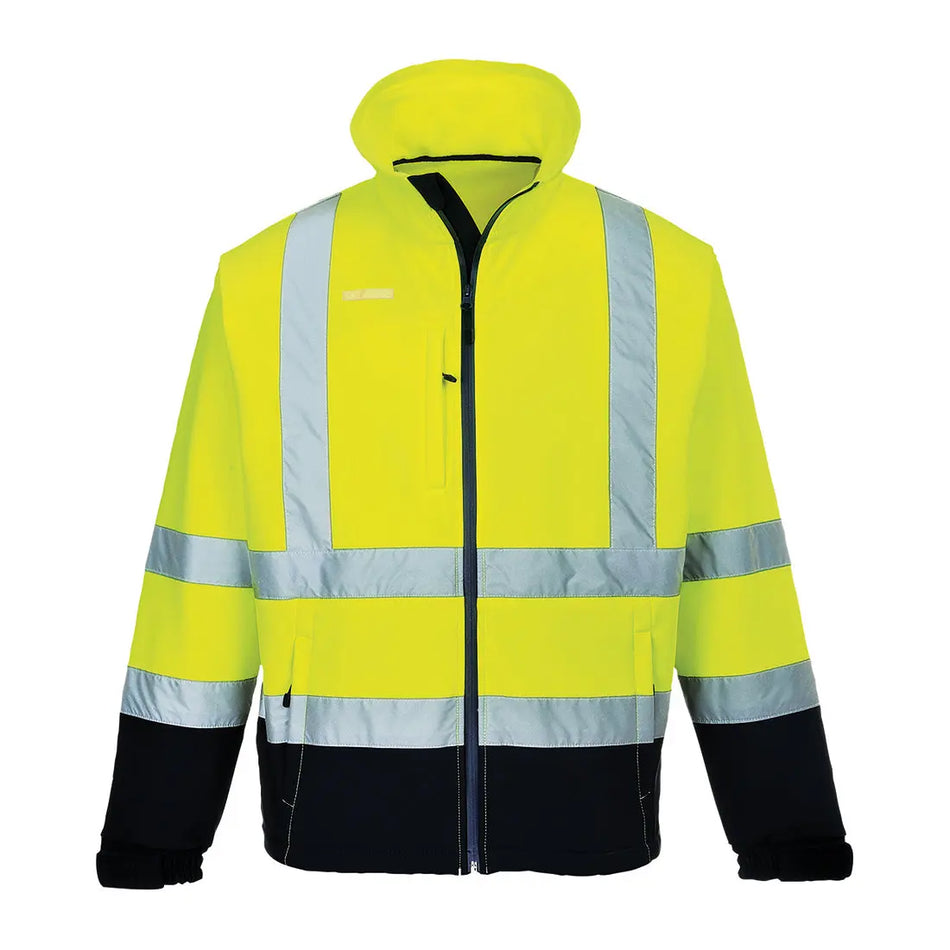 Warnschutz Kontrast Softshell-Jacke (3L) S425 Workschutz.de