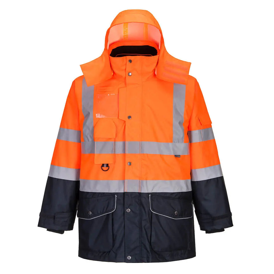 Warnschutz 7-in-1 Kontrast Verkehrsjacke atmungsaktiv  S426 Workschutz.de