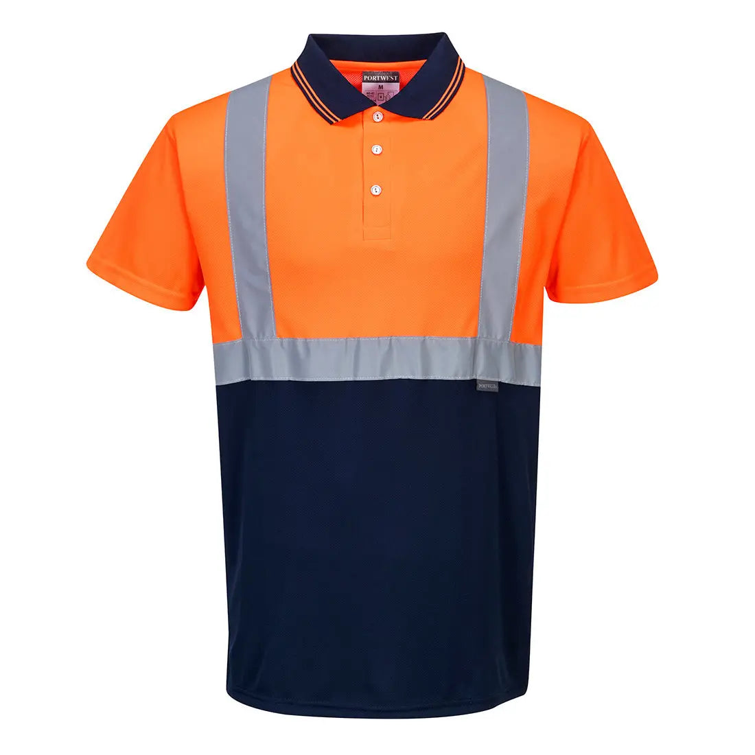 Warnschutz Kontrast Poloshirt kurzarm  S479 Workschutz.de