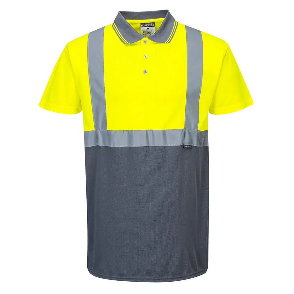 Warnschutz Kontrast Poloshirt kurzarm  S479 Workschutz.de