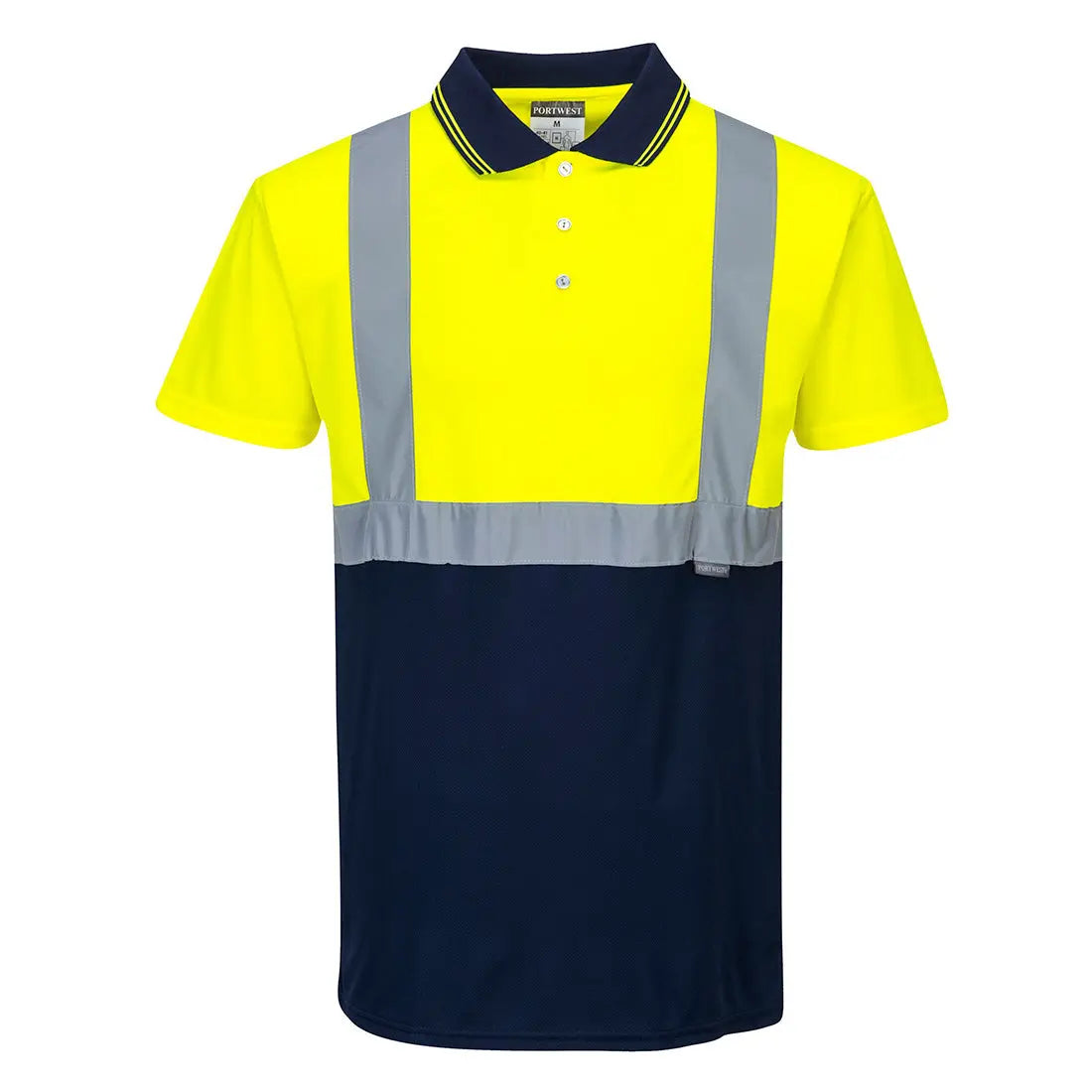 Warnschutz Kontrast Poloshirt kurzarm  S479 Workschutz.de