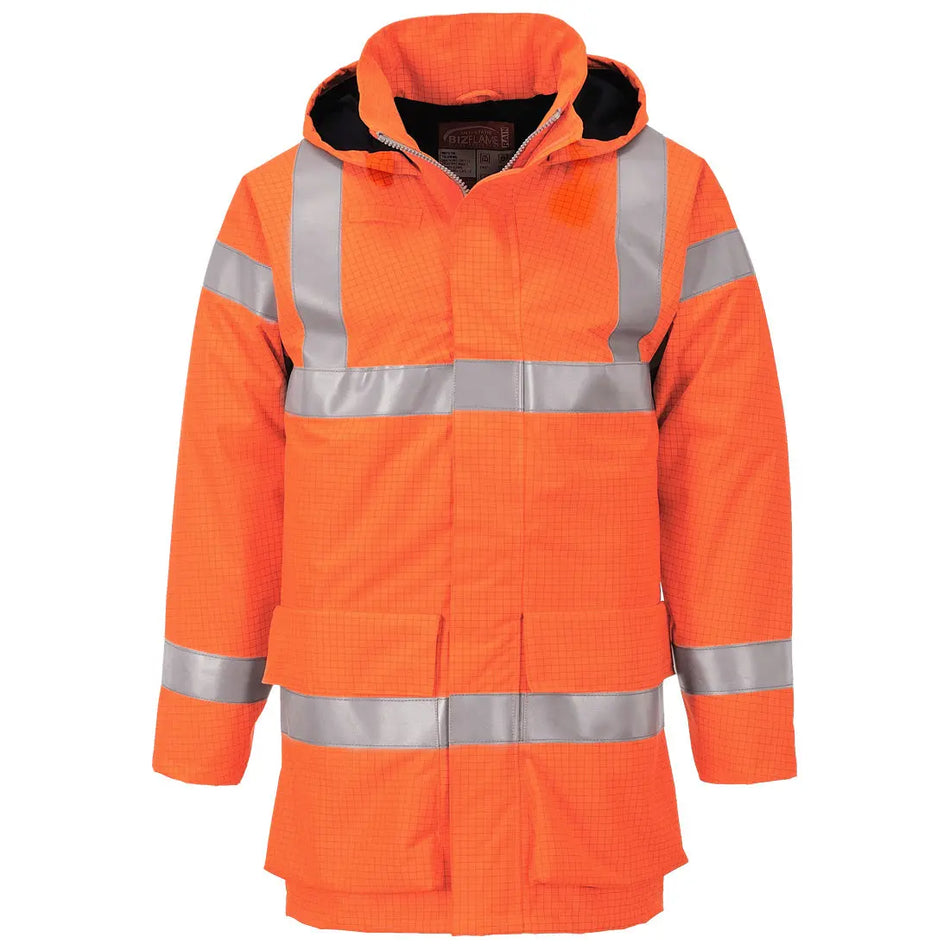 Bizflame Rain leichte Warnschutz Multinorm Jacke S774 Workschutz.de