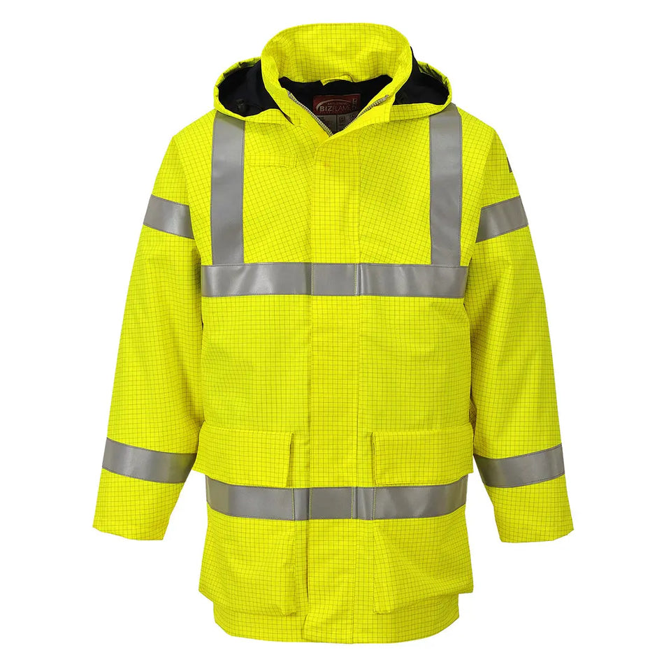 Bizflame Rain leichte Warnschutz Multinorm Jacke S774 Workschutz.de