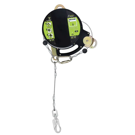 T-LINE, Retractable fall arrester with stainless steel dual safety cable, lg. 12m