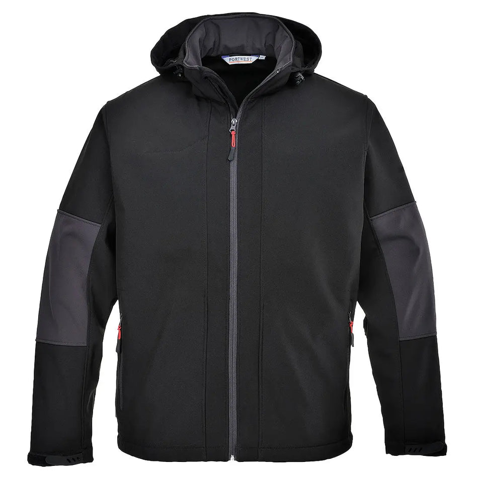 Softshell Jacke mit Kapuze (3L) TK53 Workschutz.de