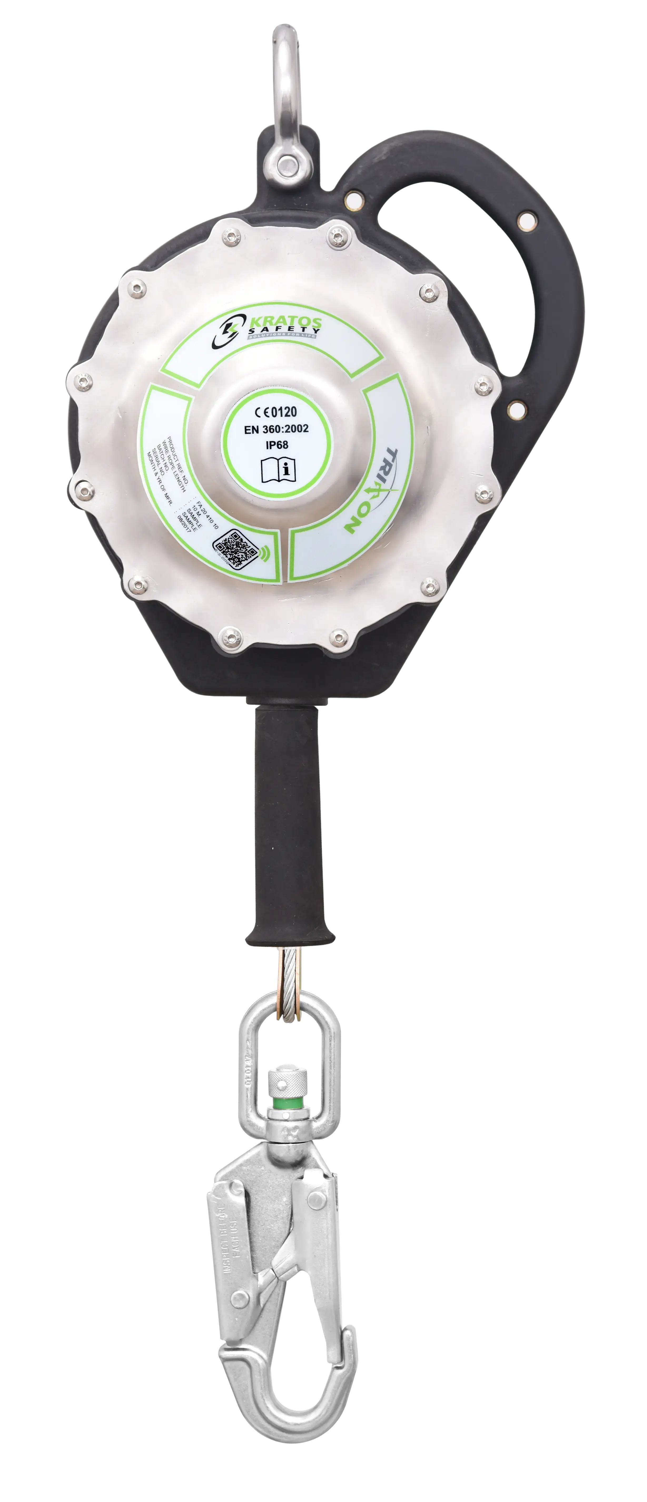 TRITON, dicht Höhensicherungsgerät mit automatischem Rückzug, Edelstahldrahtseil10 m