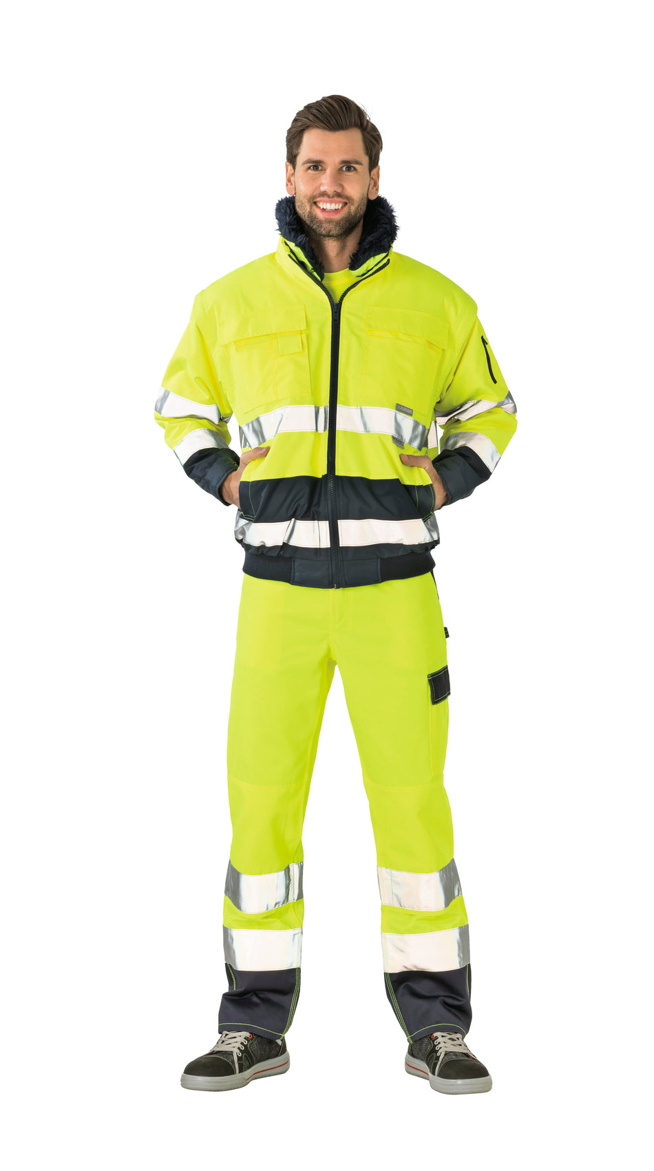 Comfortjacke 2-farbig - Herren - Planam - gelb