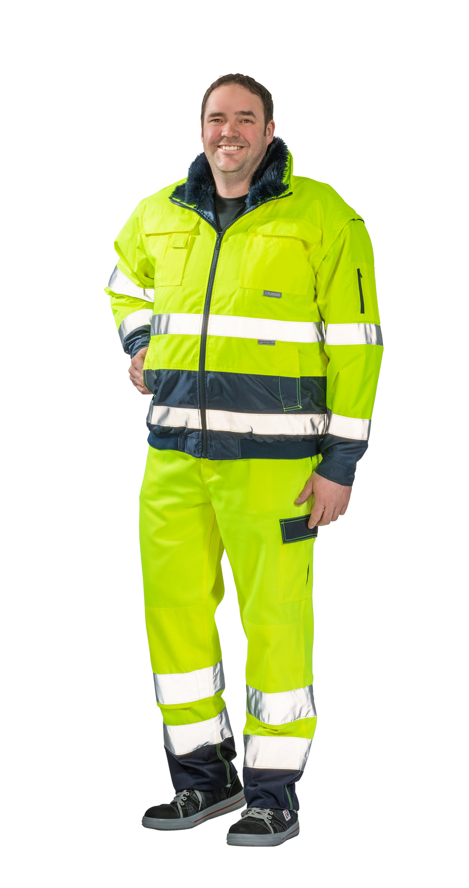 Comfortjacke 2-farbig - Herren - Planam - gelb - Workschutz.de