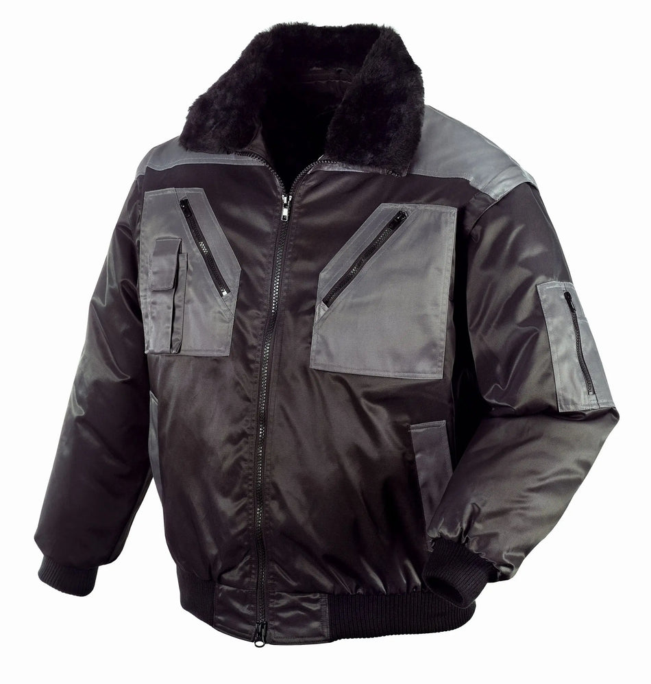 teXXor Pilotjacke „OSLO“ Arbeitsjacke Berufskleidung Winterjacke schwarz/anthrazit 4170