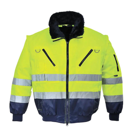 Portwest Warnschutz Pilotenjacke Winterjacke gelb/marine PJ50 Workschutz